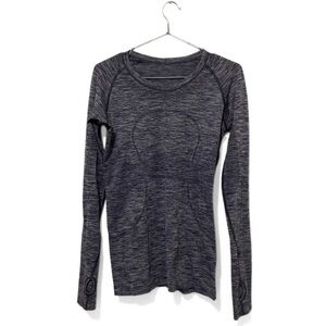 Lululemon Heater Grey Marled Swiftly Tech Activewear long Sleeve Top Size 6